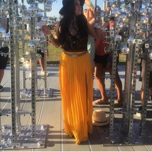 Yellow maxi skirt
